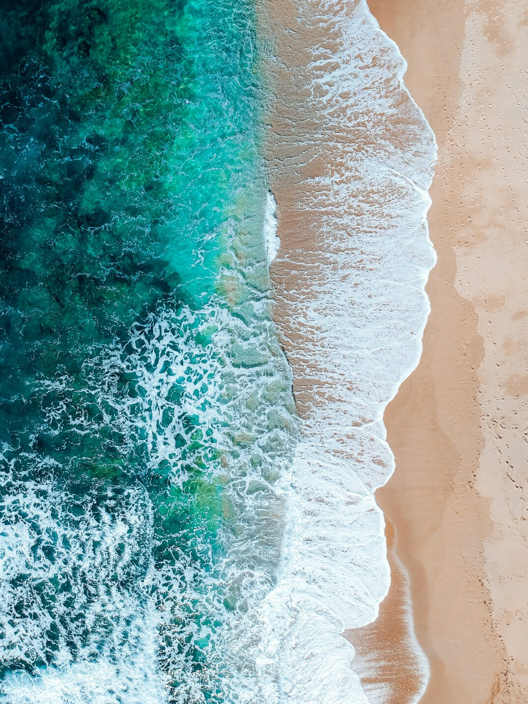 ocean waves on beach